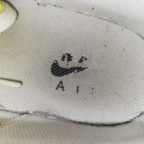 Nike Air Force One AF1 Leather Athletic Tennis Shoe Sneaker White Black YOUTH 7 - Picture 8 of 8